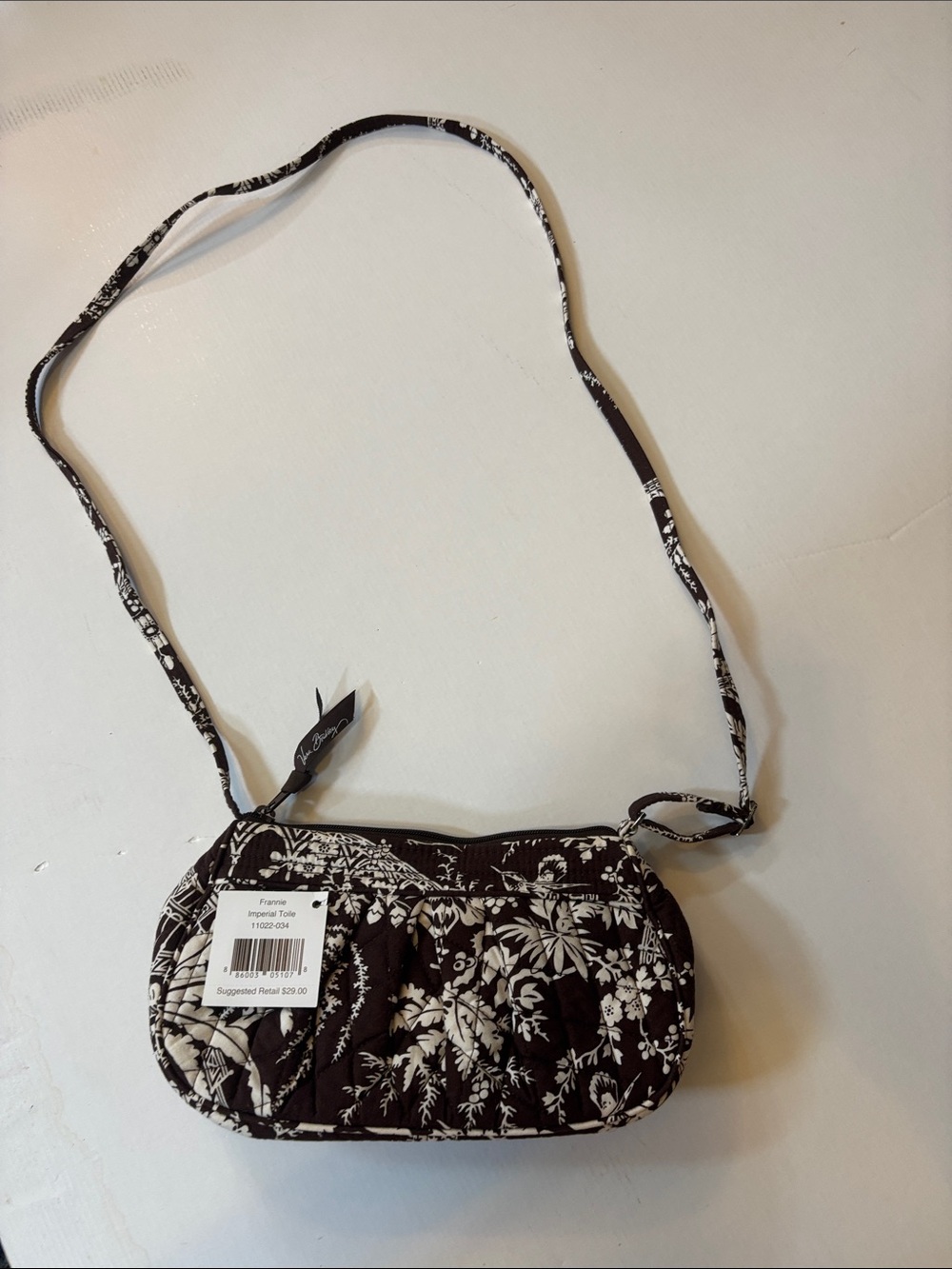 Vera Bradley Frannie Crossbody Imperial Toile